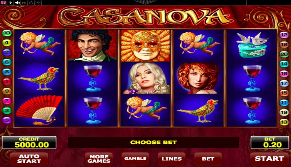Play Casanova Casino Slot Machine